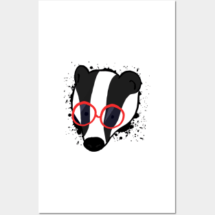 Hipster Badger Posters and Art